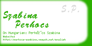 szabina perhocs business card